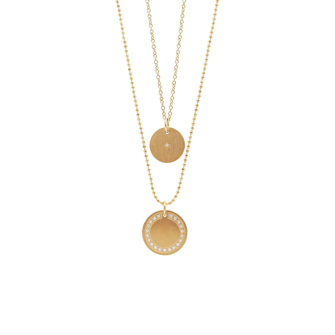 Signature Zirconia Double Necklace Gold | Accessories | Smuk - Dameklær på nett