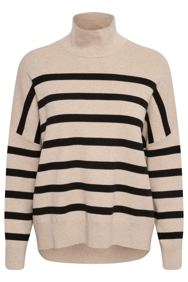 Tenleyiw Turtleneck Pullover Sandy Grey Melange/Haze