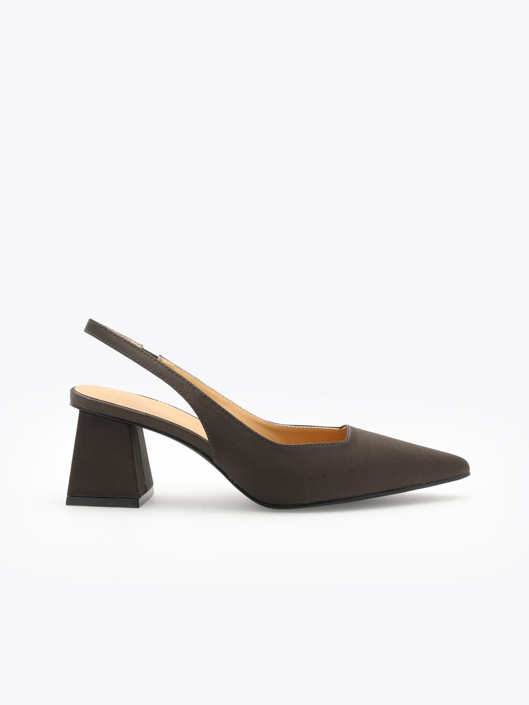 Pia Sling-back Satin Kaffe