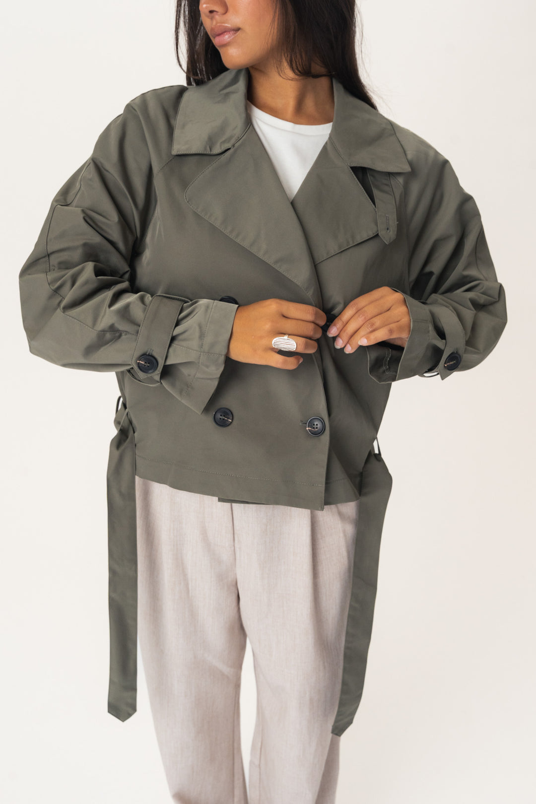 Alma Trenchcoat Green