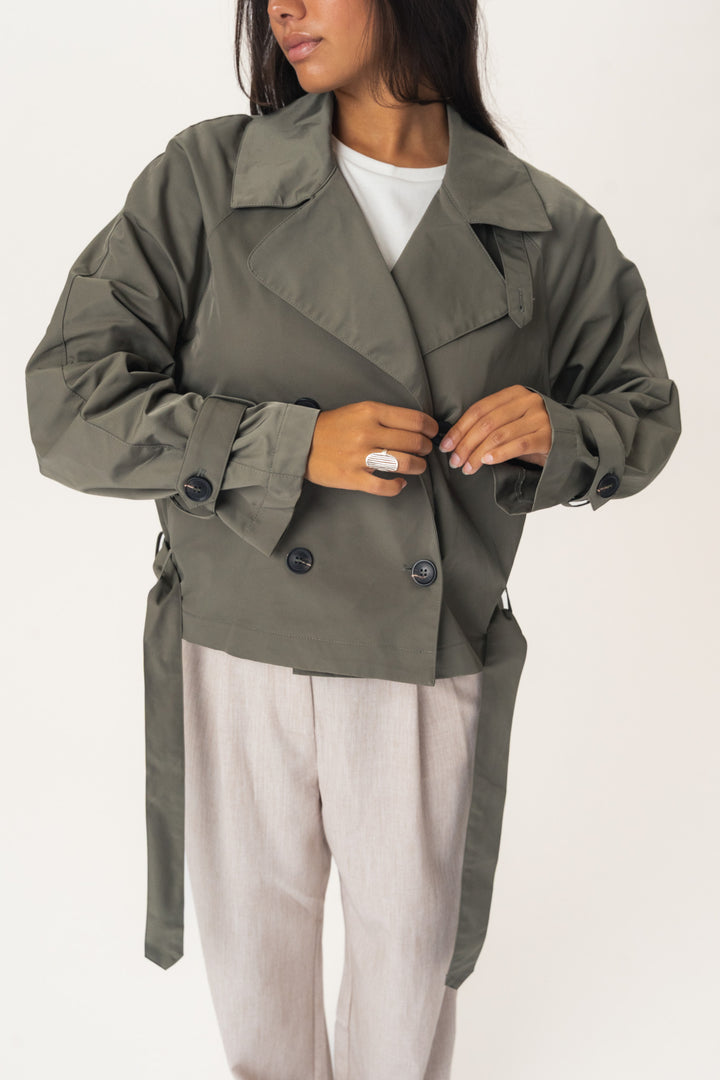Alma Trenchcoat Green