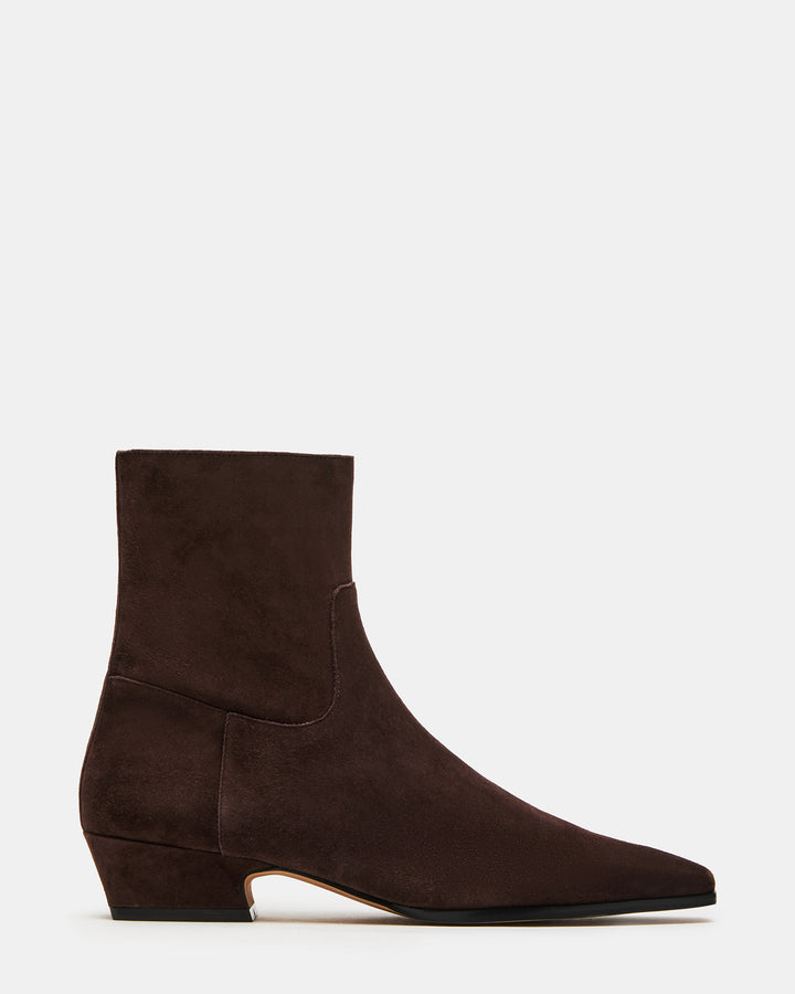 Dusty Leather Slip-On Chocolate Brown Suede