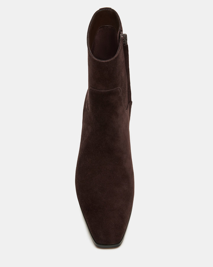 Dusty Leather Slip-On Chocolate Brown Suede