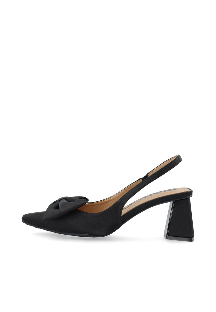 Biamaralyn Slingback Bow Satin Black