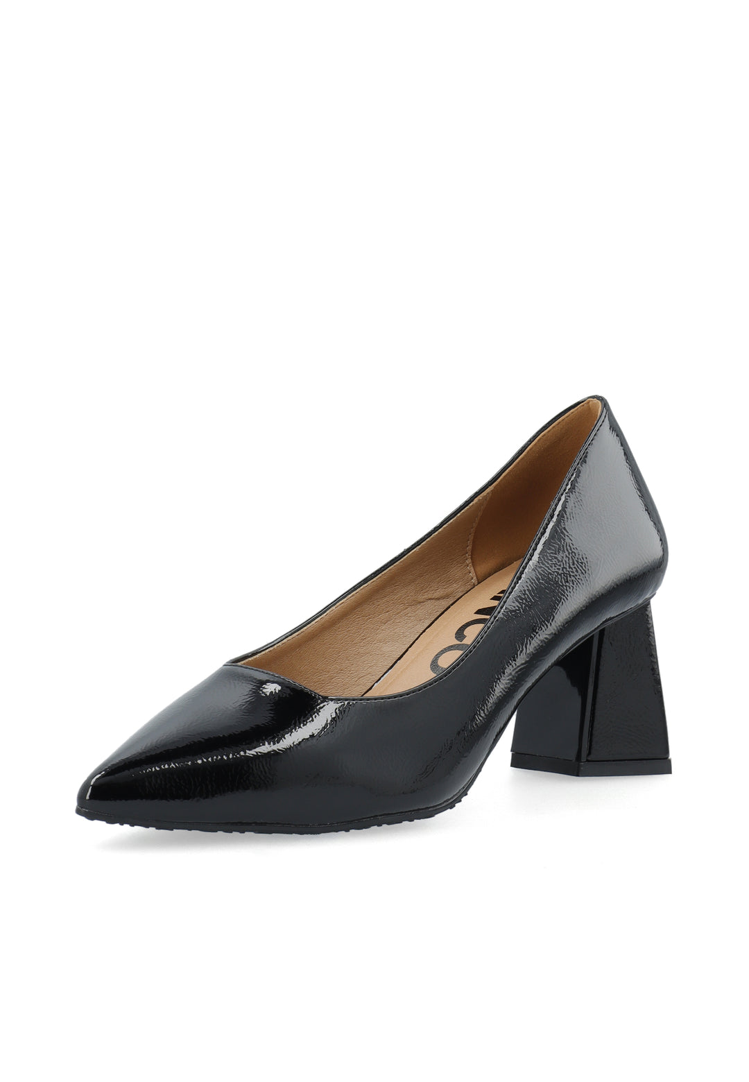Biamaralyn Court Shoe Faux Leather Black Patent