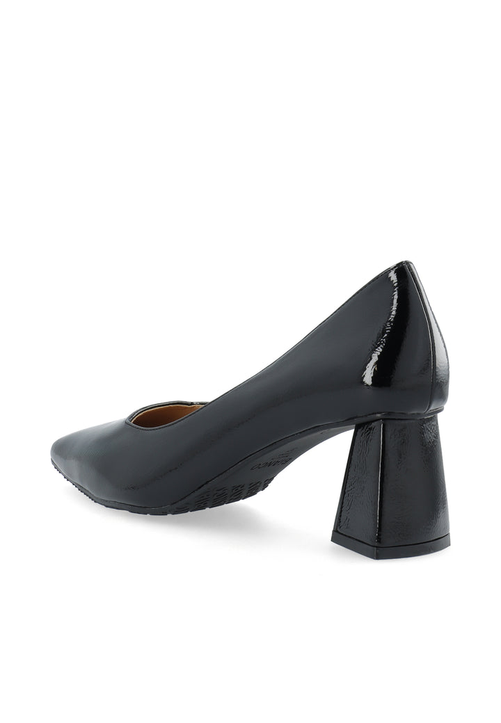 Biamaralyn Court Shoe Faux Leather Black Patent
