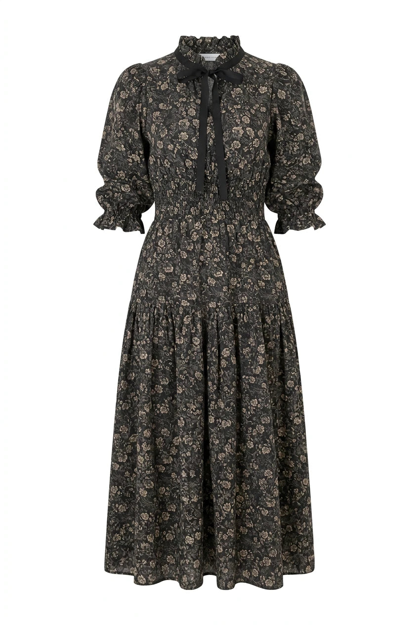Madison Dress Beige Botanic