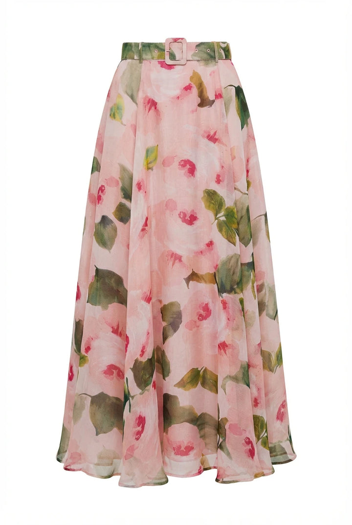 Organza Maxi Skirt Rosette