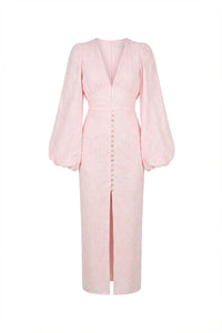 Positano Dress Pink Embroidery
