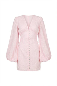 Florence Dress Pink Embroidery