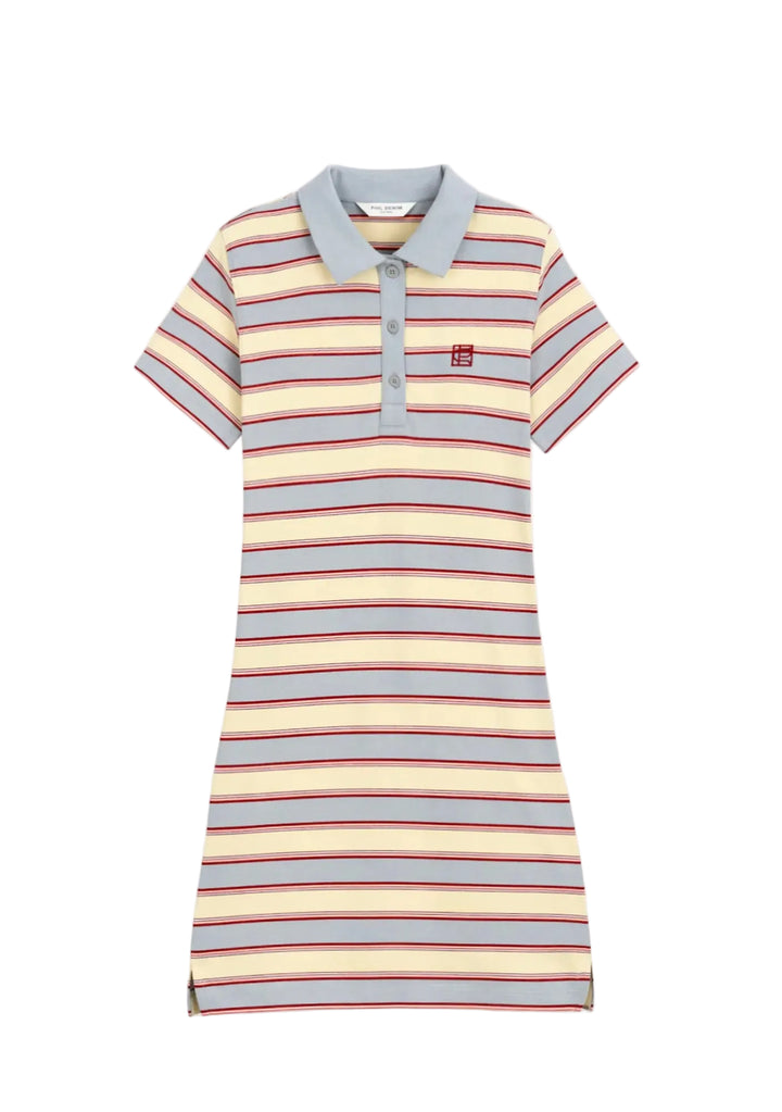 Emma Polo Dress Ocean Stripe