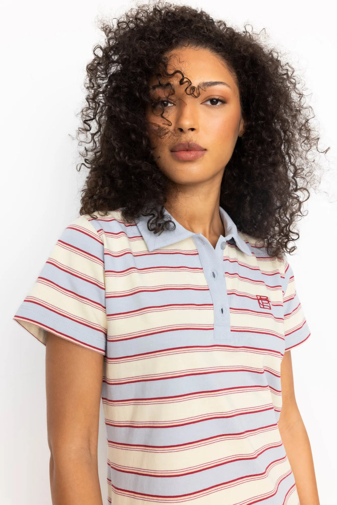 Emma Polo Dress Ocean Stripe