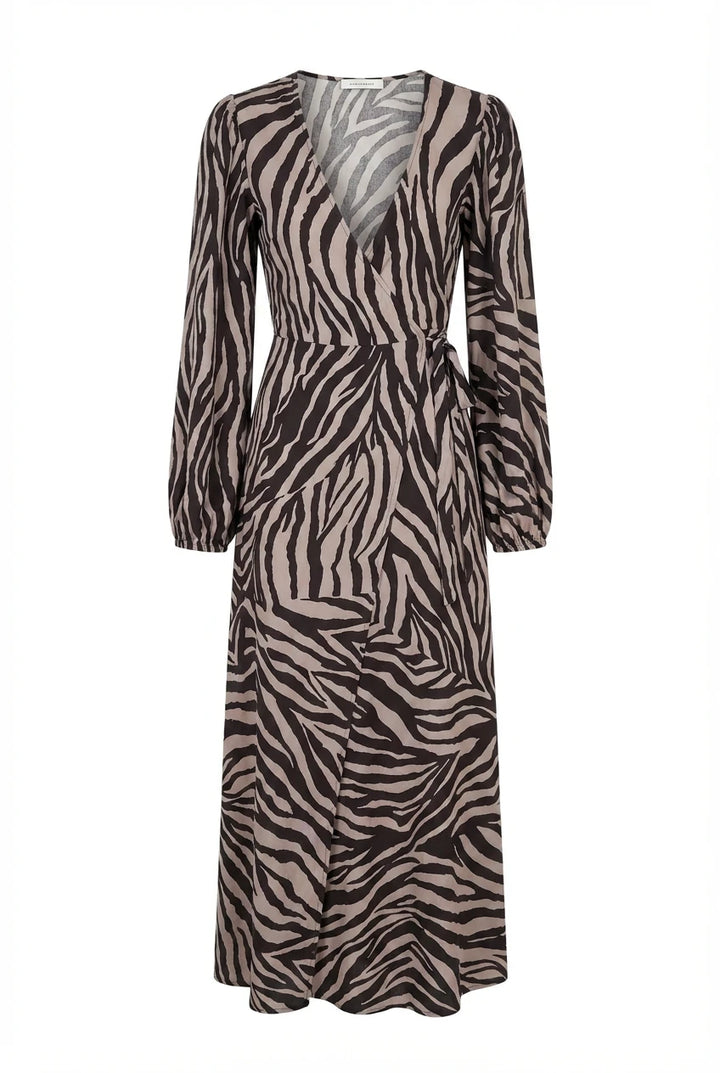 Portofino Maxi Dress Brown Zebra
