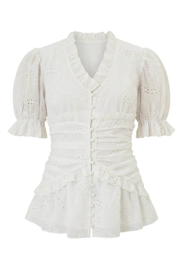 Ariel Blouse White Embroidery