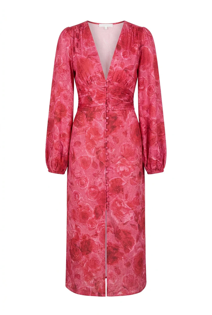Ada Long Dress Soft Rose Print
