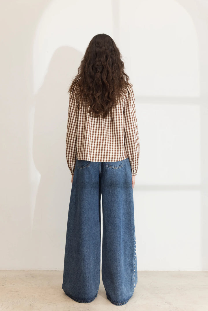 Bellier Blouse Brown Check