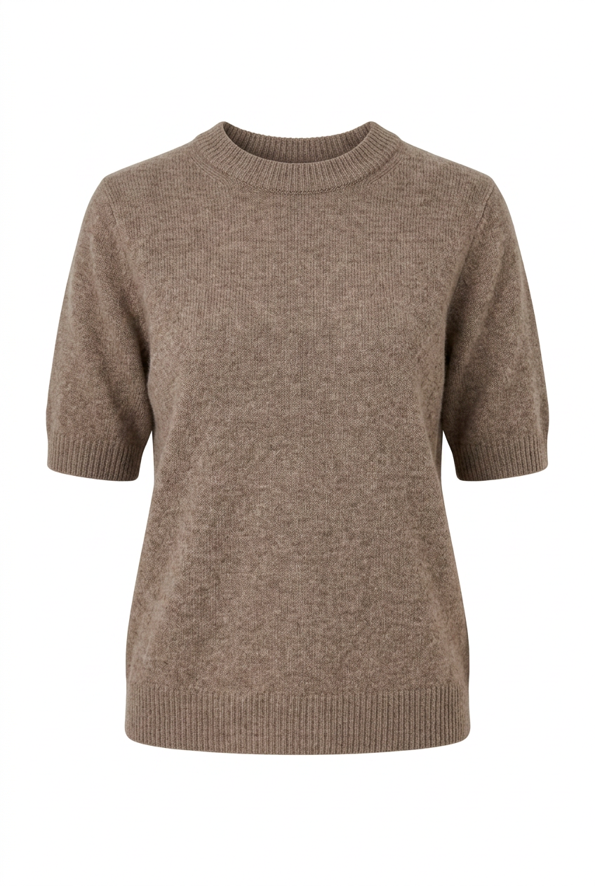Johi Ss Wool Blend Pullover Taupe Gray