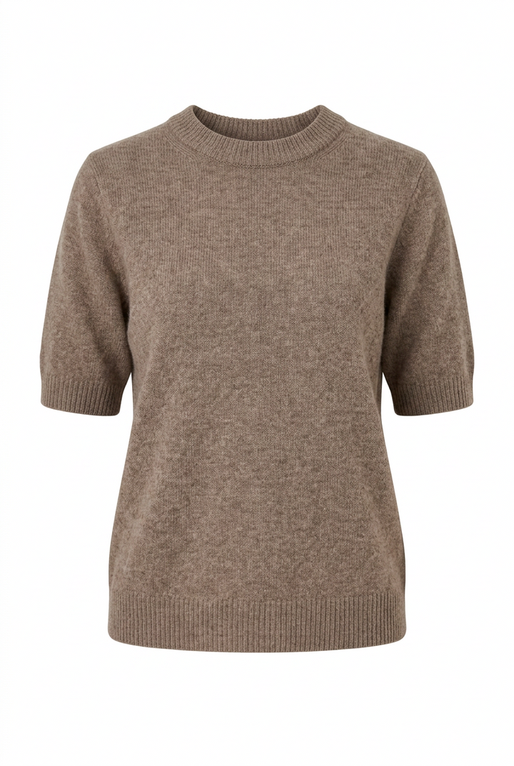 Johi Ss Wool Blend Pullover Taupe Gray