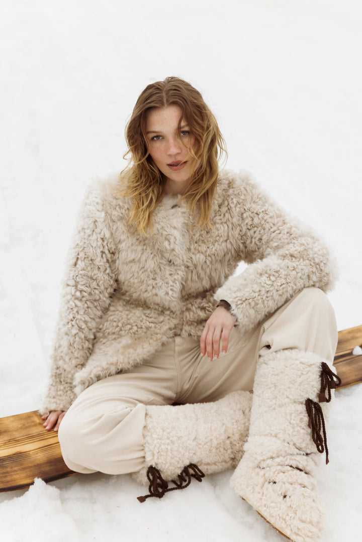 Freya Shearling Jacket Cream