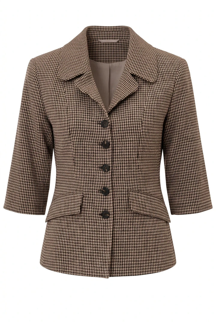Stine SS Blazer Brown Checks