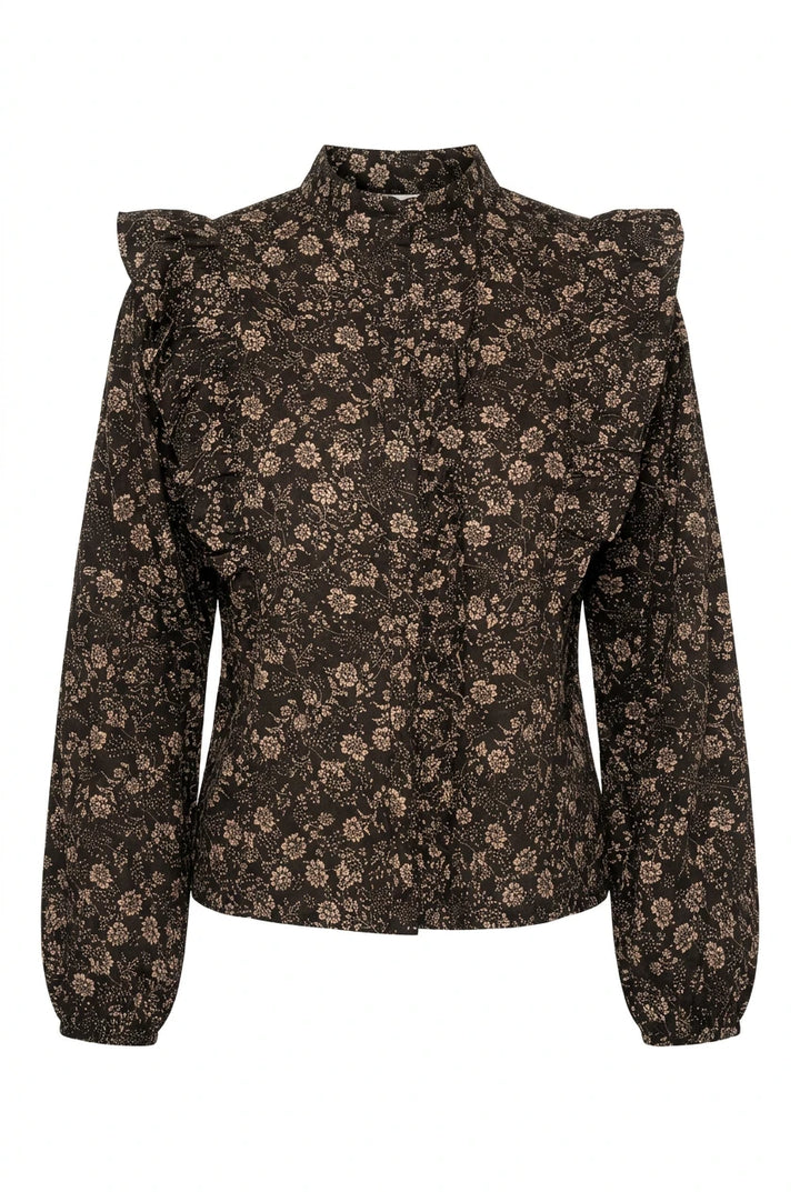 Maya Blouse Beige Botanic
