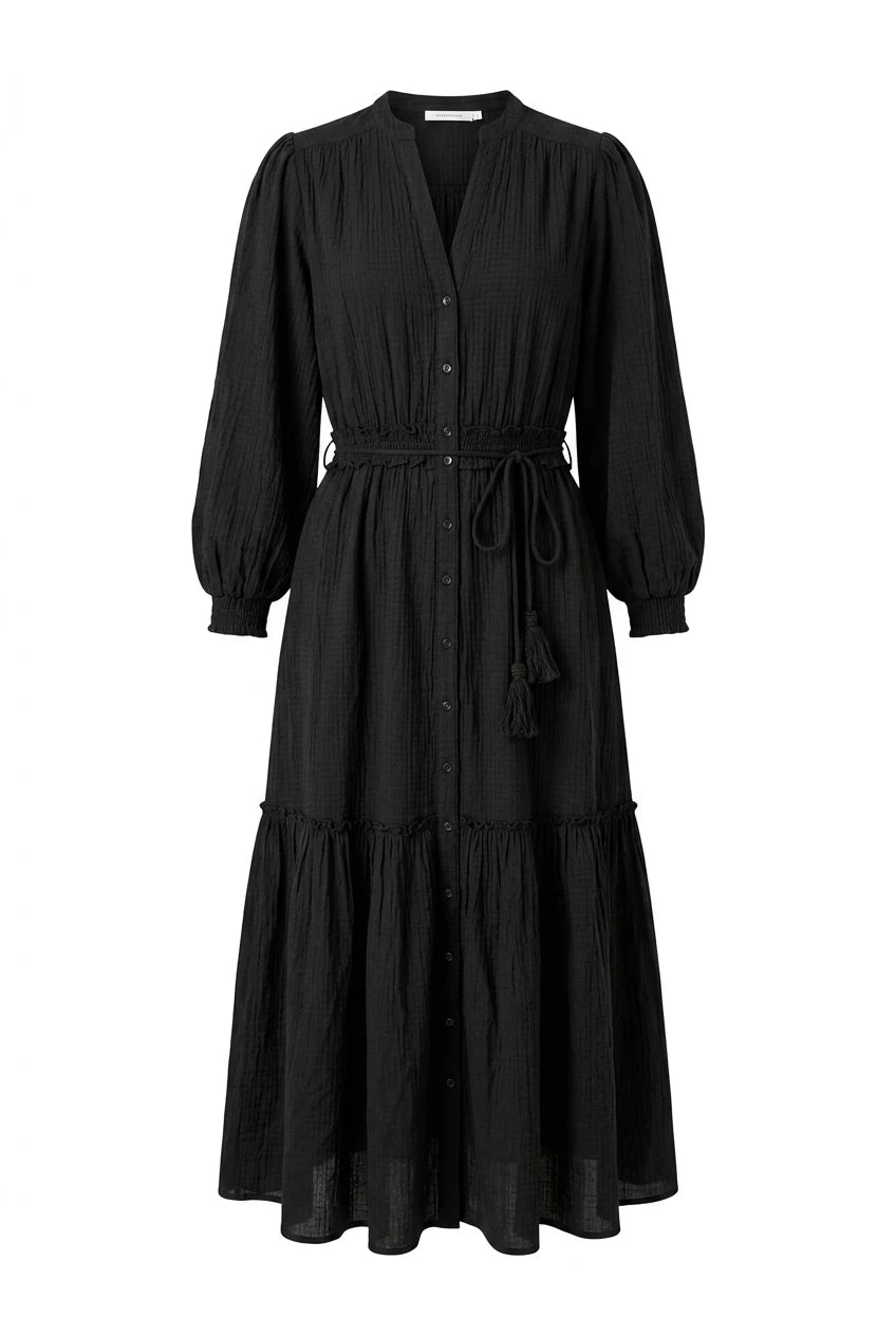 Bohemian Midi Dress Black