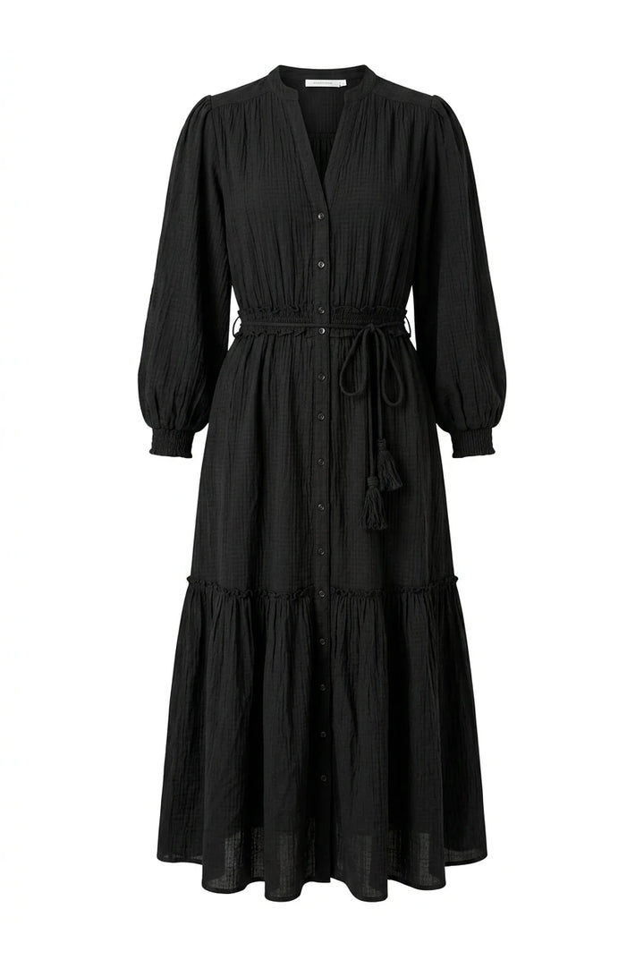 Bohemian Midi Dress Black