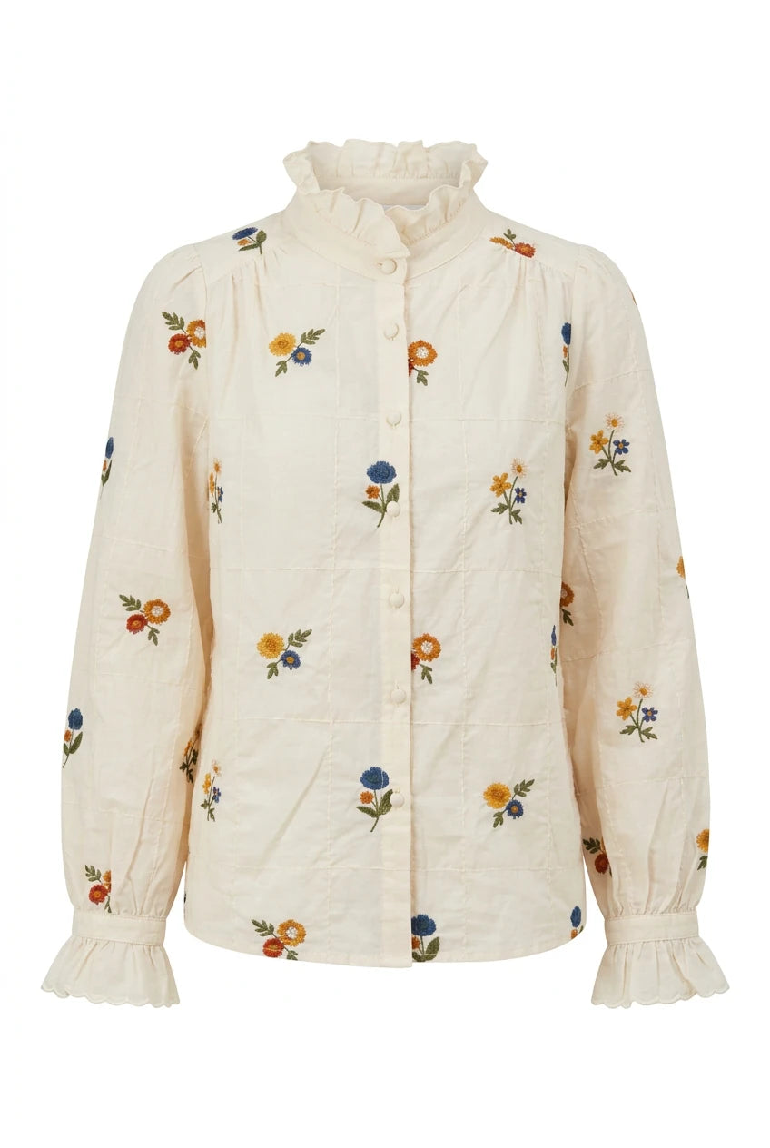 Floral Shirt Cream