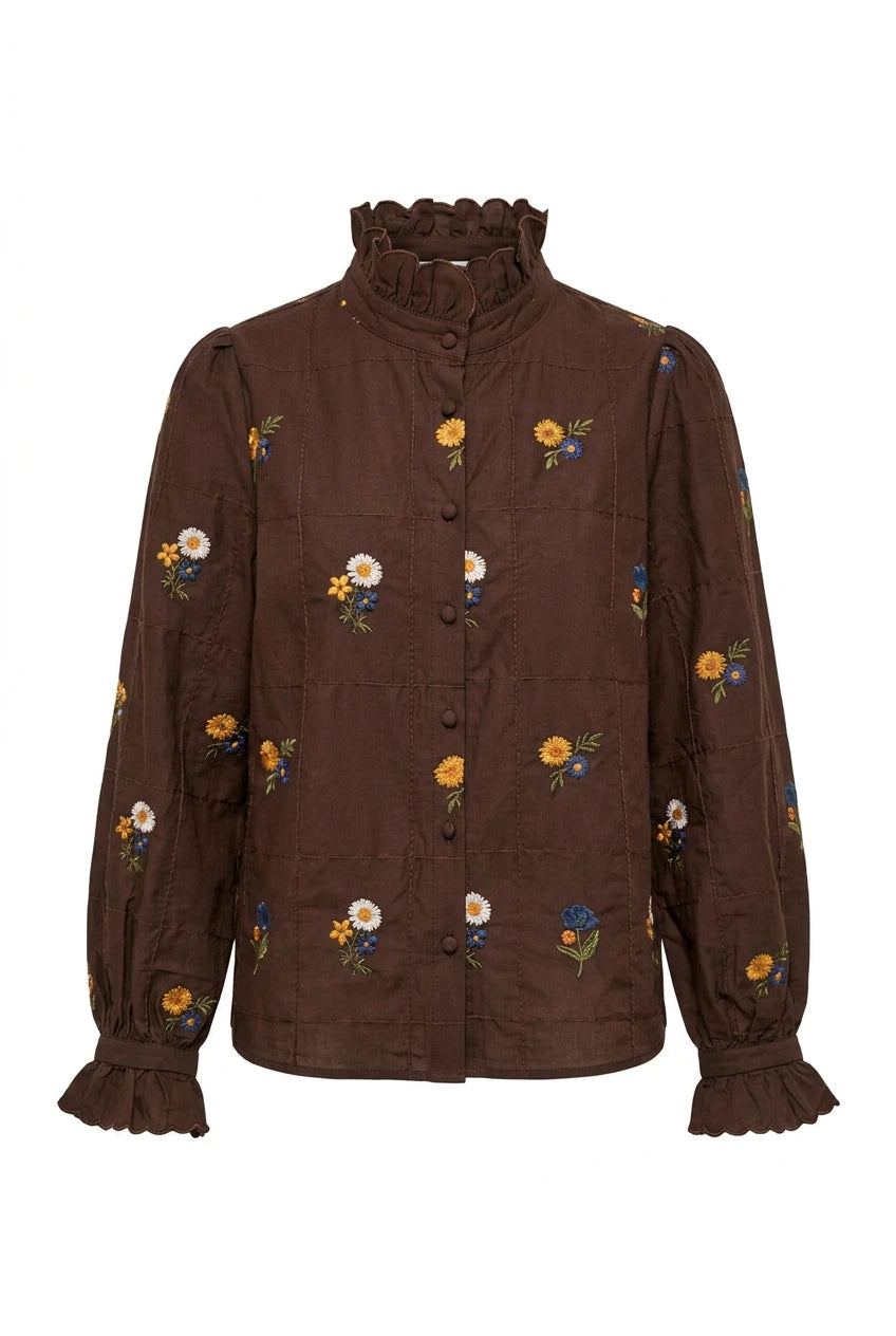 Floral Shirt Choco
