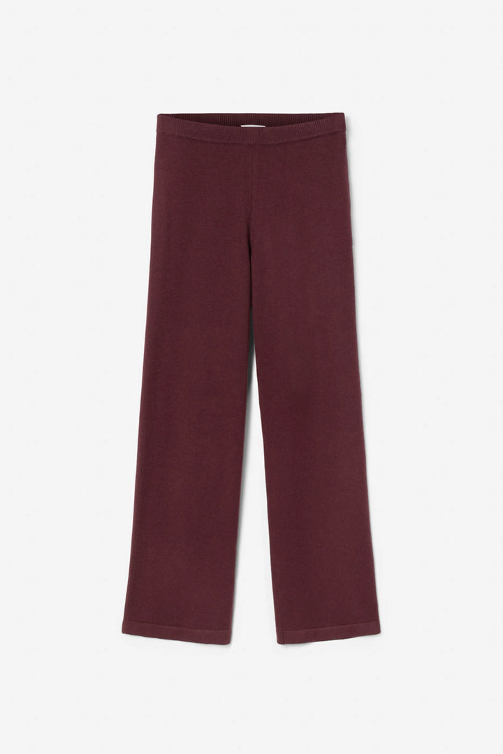 Talia Knit Trouser Deep Plum