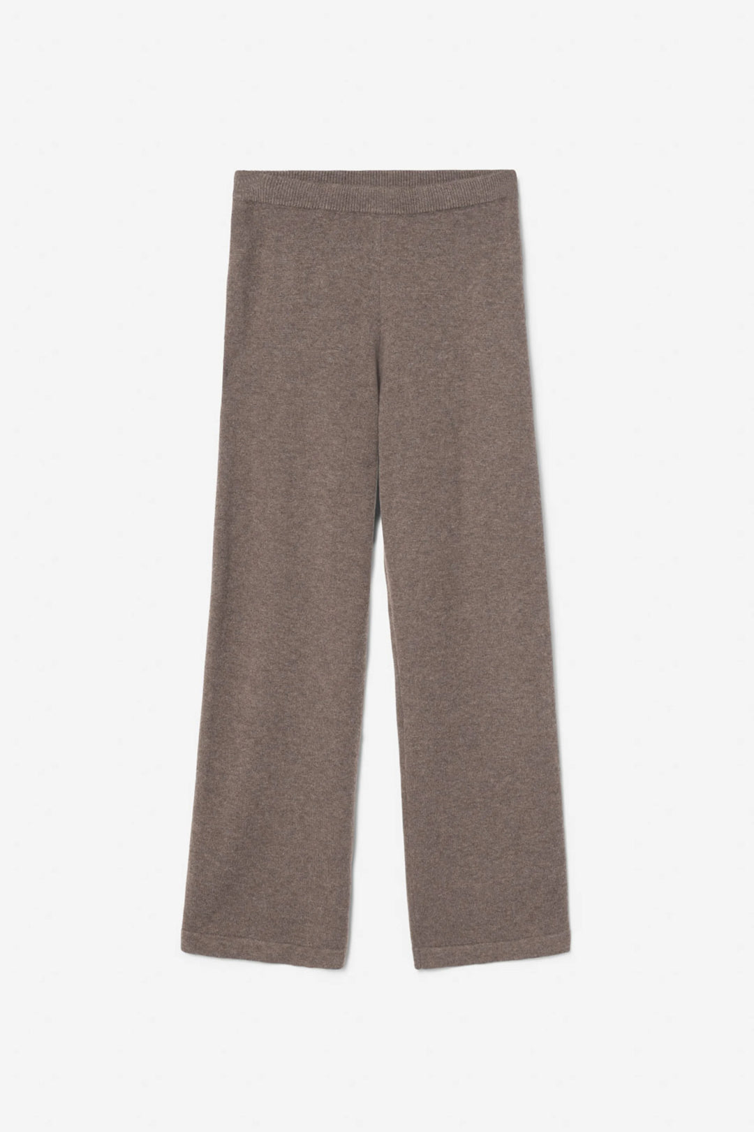 Talia Knit Trouser Dark Taupe Melange