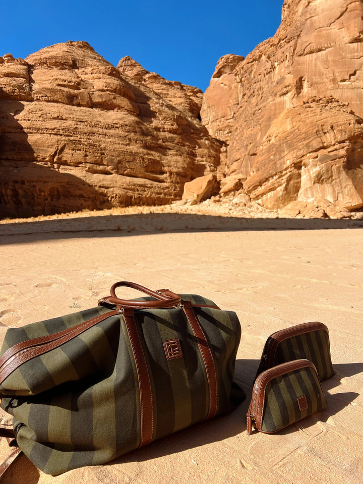 Marlowe Weekend Bag Green Stripe
