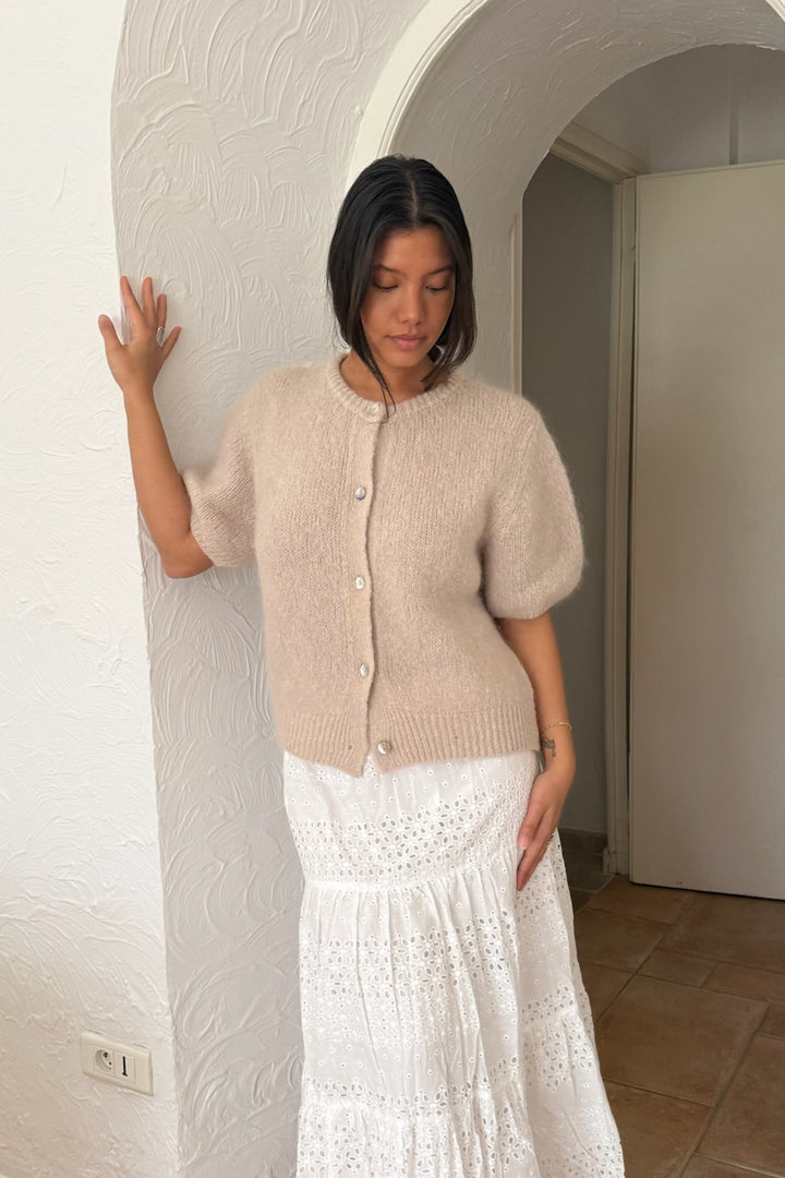 Ida Ss Cardigan Beige