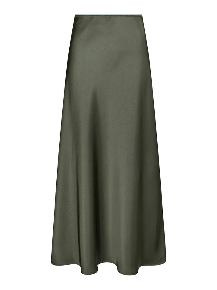 Vicky Heavy Sateen Skirt Deep Green