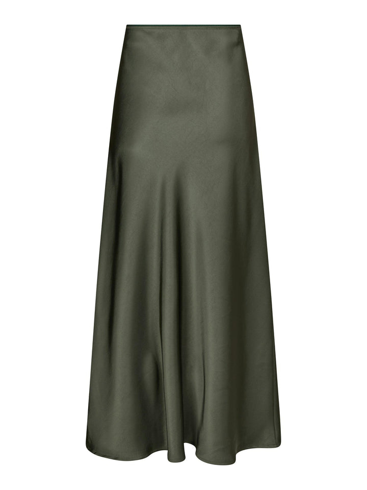 Vicky Heavy Sateen Skirt Deep Green