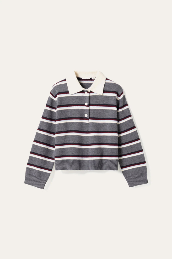 Merryll Knit Delissa Grey Stripe