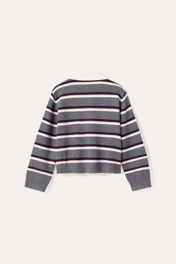 Merryll Knit Delissa Grey Stripe