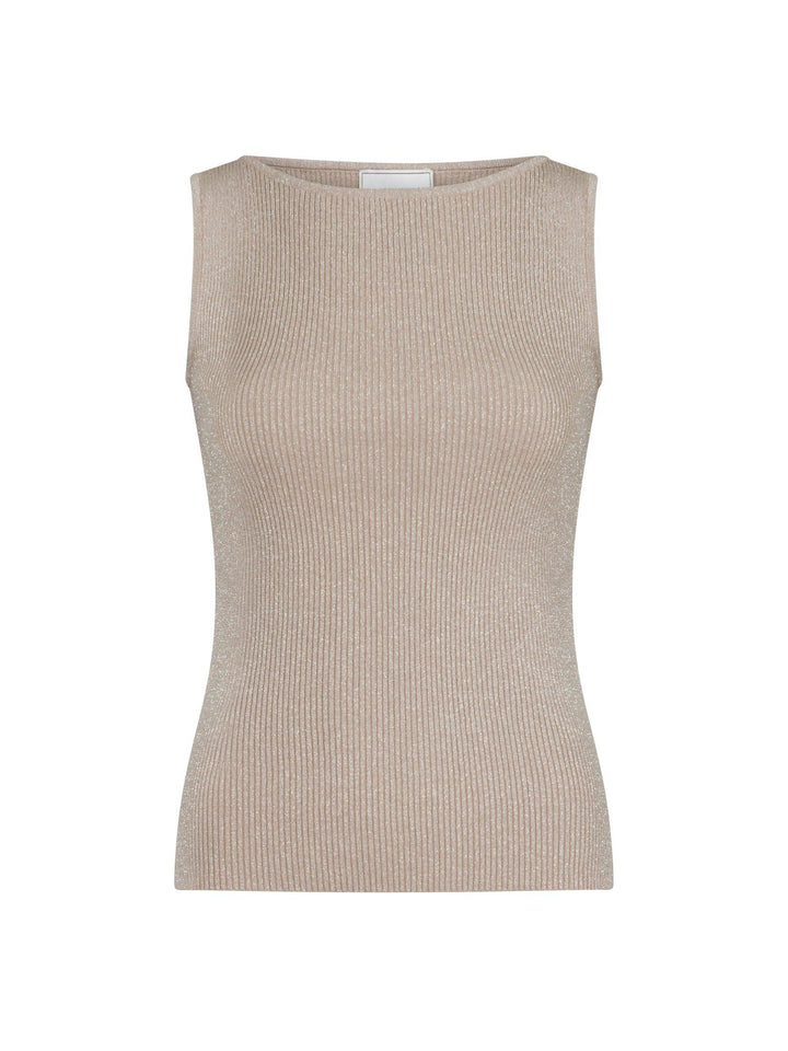 Talia Glitter Knit Top Sand
