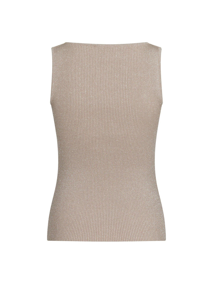 Talia Glitter Knit Top Sand