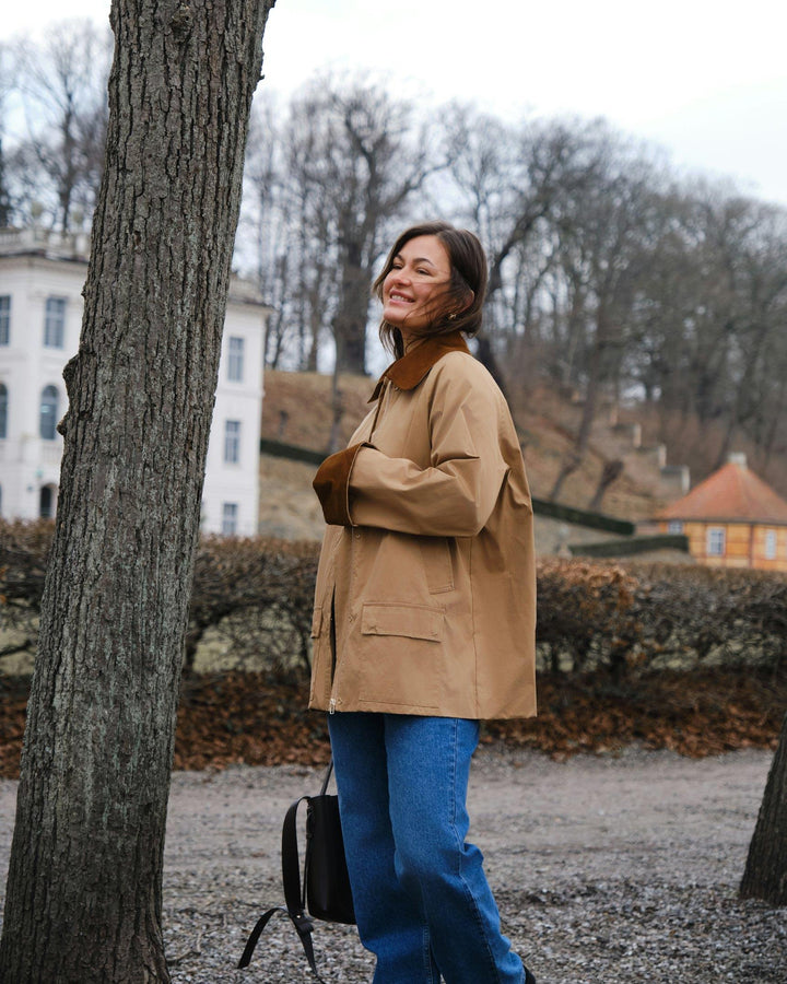 Anastacia Cord Jacket Dark Tan