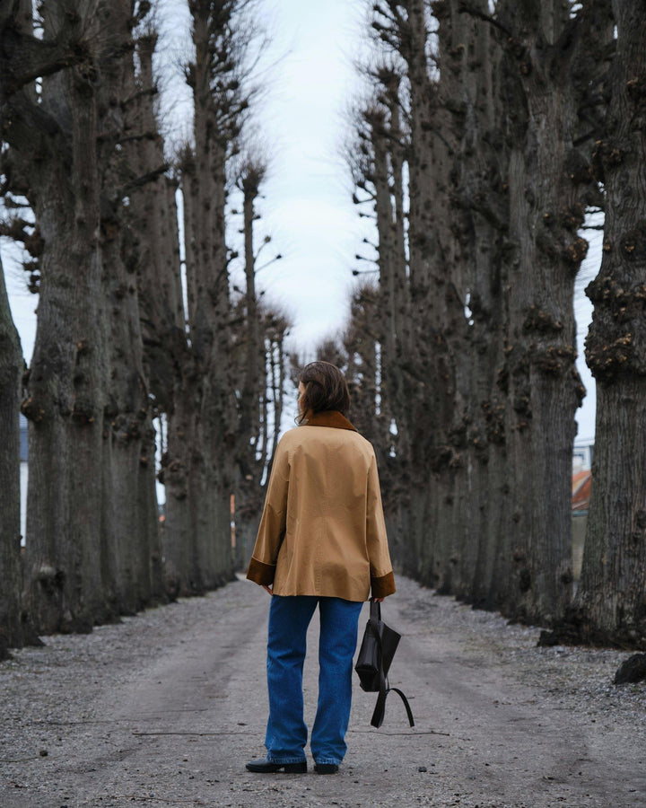 Anastacia Cord Jacket Dark Tan