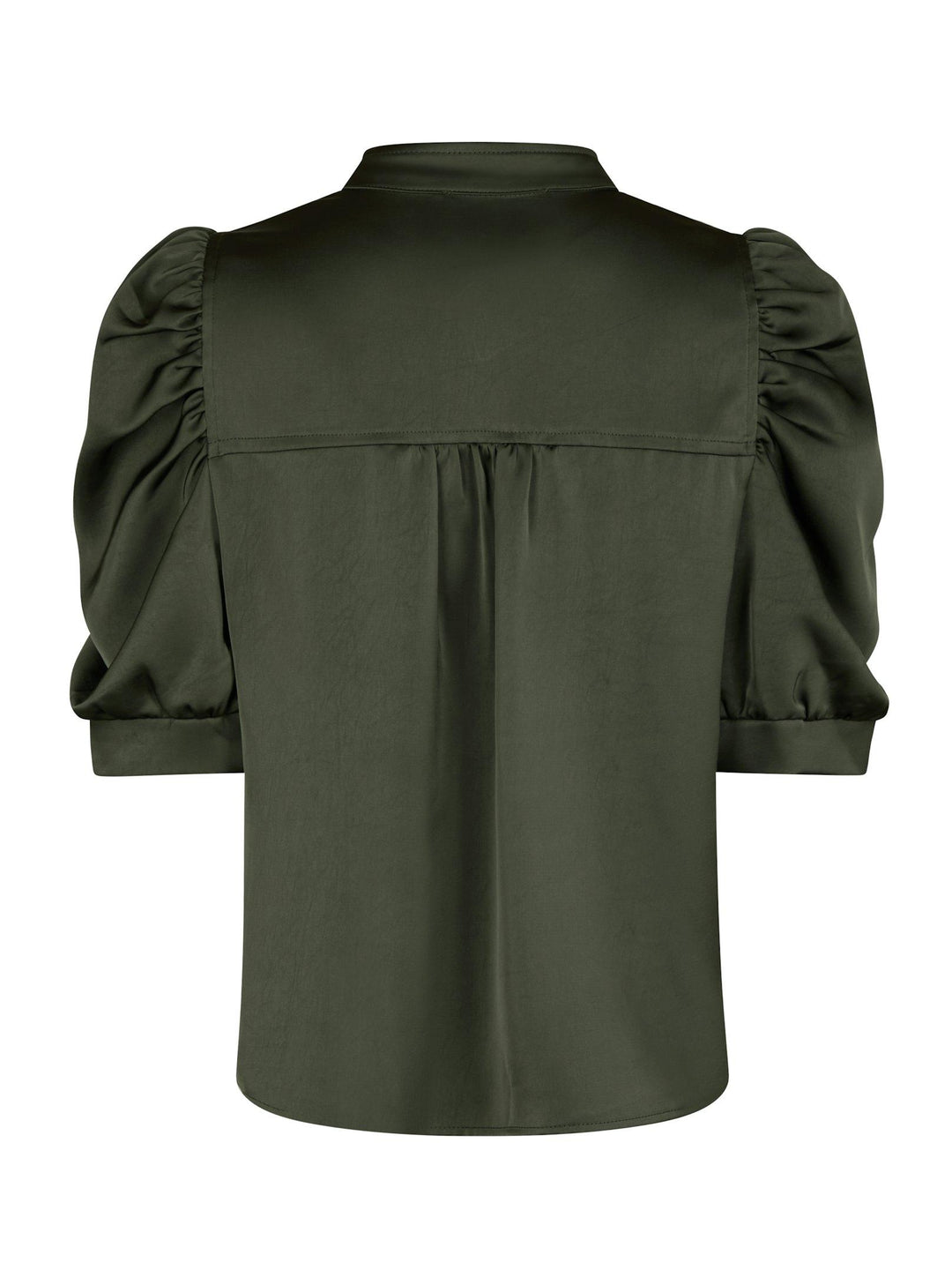 Roella Heavy Sateen Blouse Deep Green