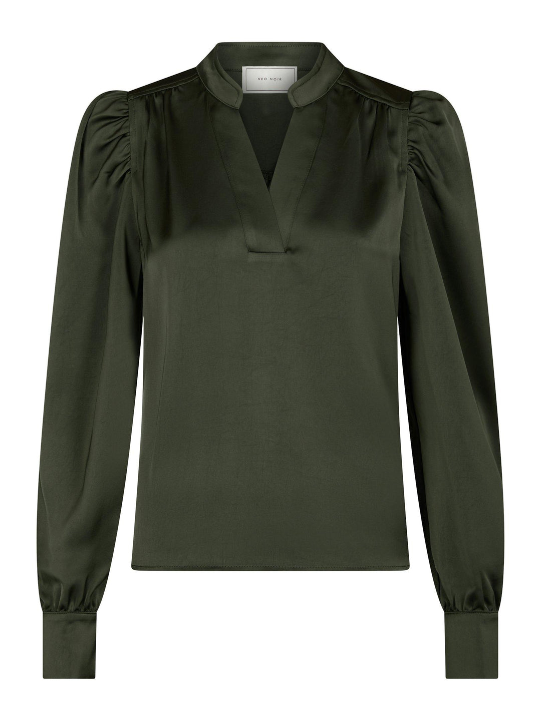 Rosslyn Heavy Sateen Blouse Deep Green