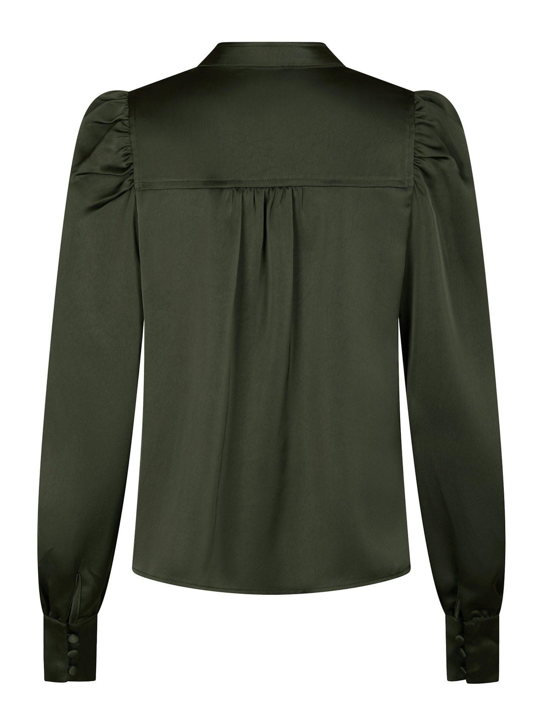 Rosslyn Heavy Sateen Blouse Deep Green