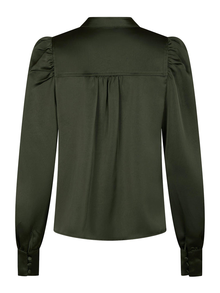 Rosslyn Heavy Sateen Blouse Deep Green