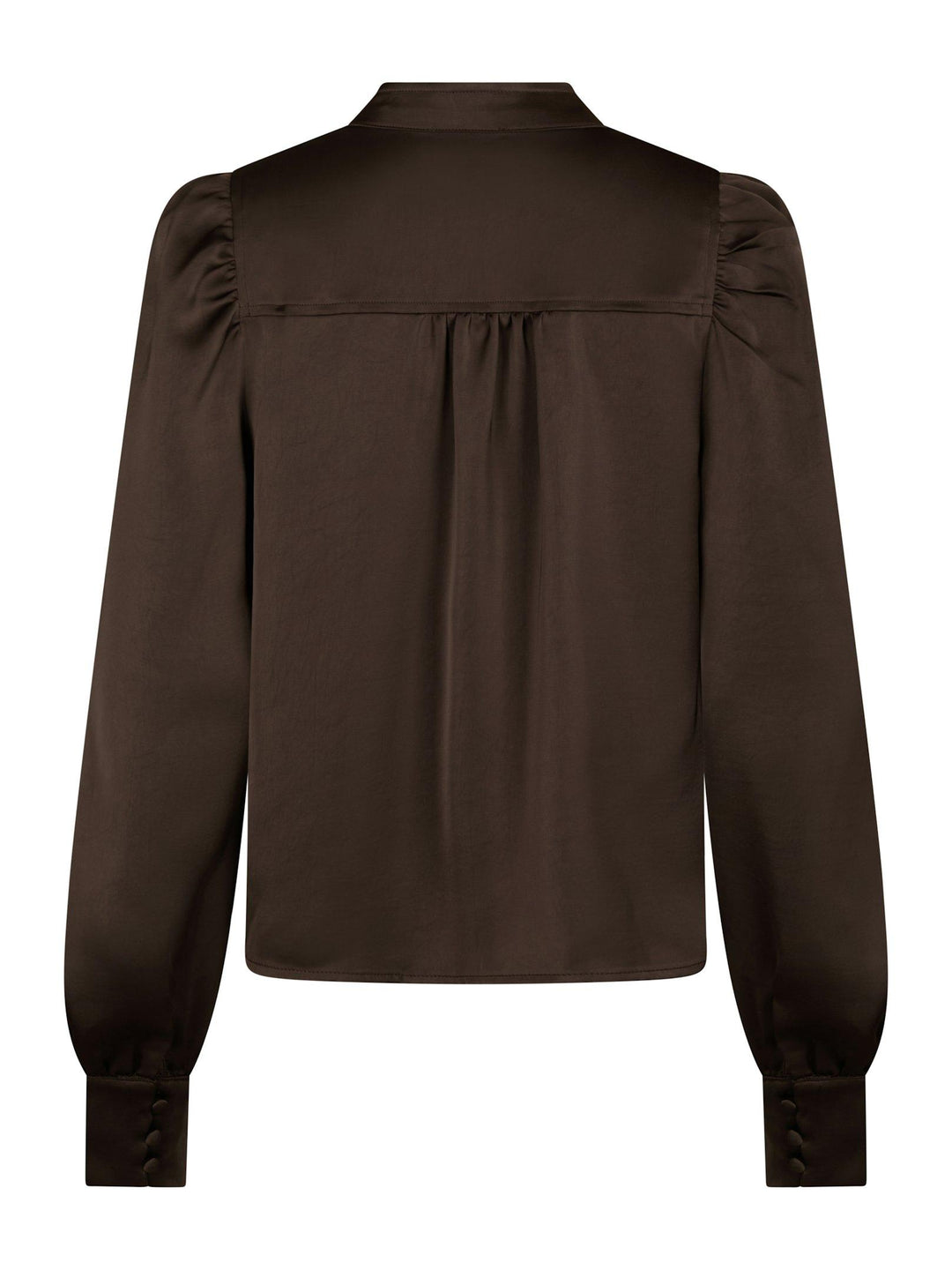 Rosslyn Heavy Sateen Blouse Dark Brown