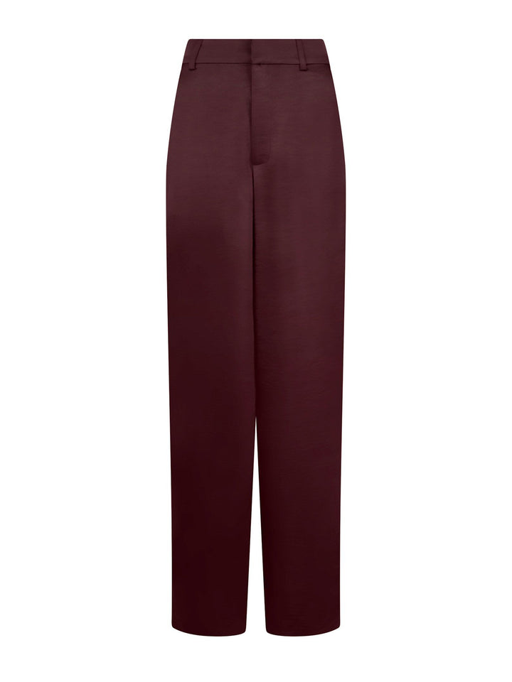 Emmett Heavy Sateen Pants Burgundy