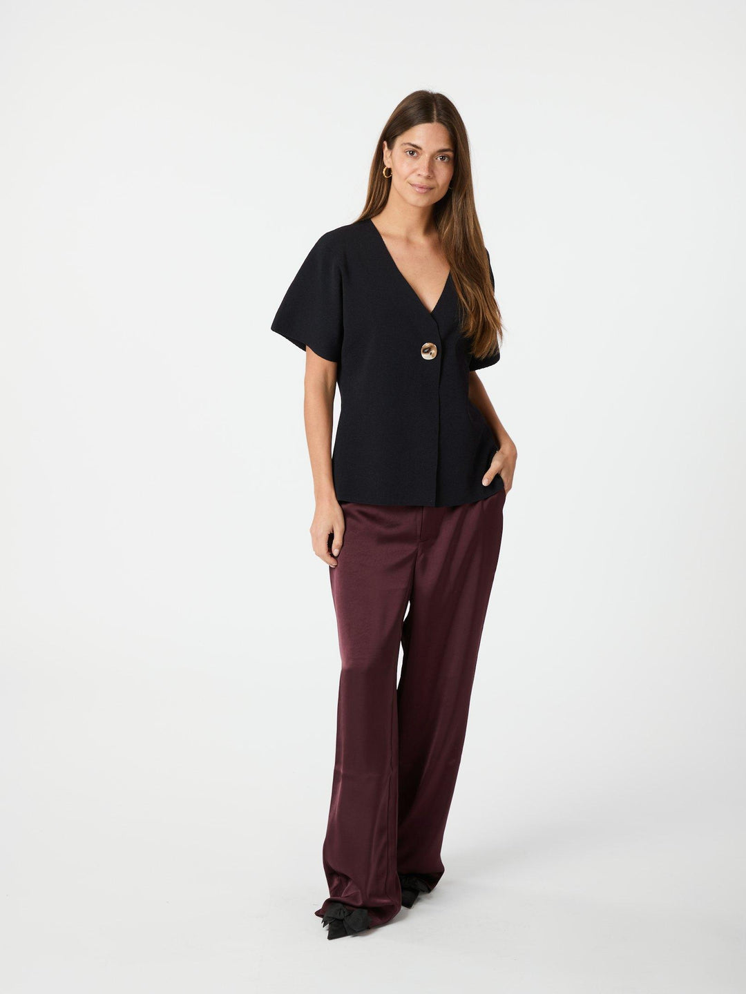 Emmett Heavy Sateen Pants Burgundy