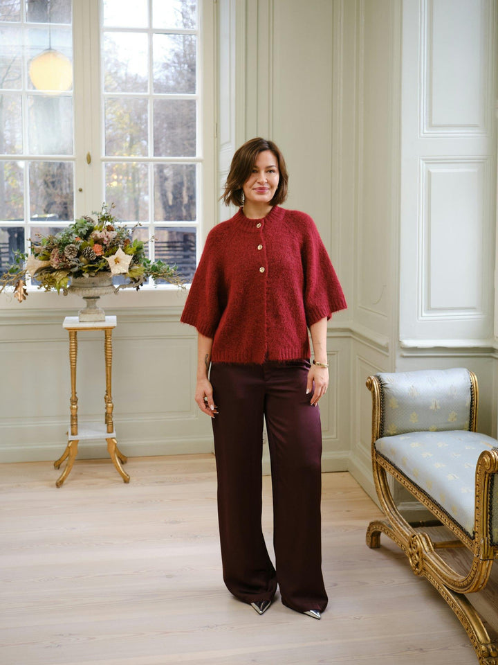 Emmett Heavy Sateen Pants Burgundy