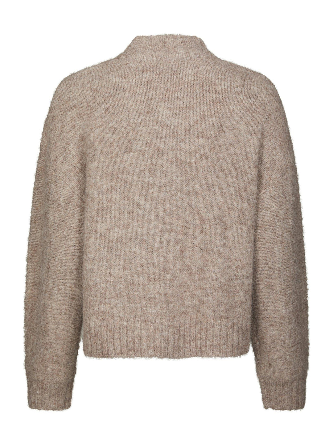 Taura Fluffy Knit Cardigan Beige Melange